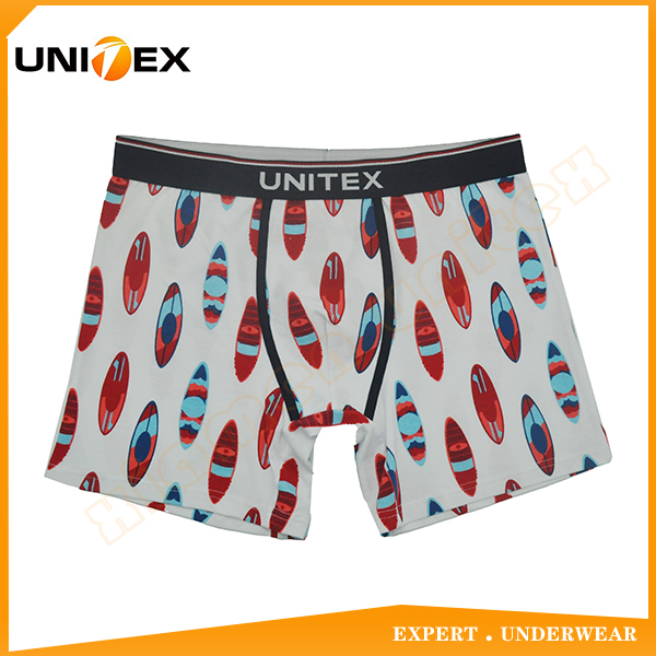 Comfy Men's Underwear Jacquard UNITEX Elastic Reactive Printing Men's cotton Boxer Underwear Boxer Briefs