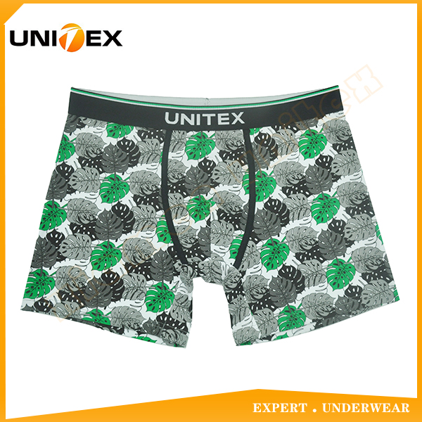Most Popular Men's Underpants Style Jacquard Unitex Elastic Soft Cotton Men's Breathable Boxer Briefs